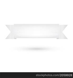 Grey ribbon with place for text. Vector illustration