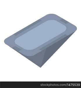 Grey rock gem icon. Isometric of grey rock gem vector icon for web design isolated on white background. Grey rock gem icon, isometric style