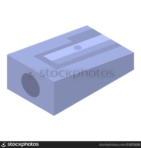 Grey sharpener icon. Isometric of grey sharpener vector icon for web design isolated on white background. Grey sharpener icon, isometric style