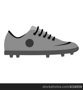 Grey soccer shoe icon flat isolated on white background vector illustration. Grey soccer shoe icon isolated