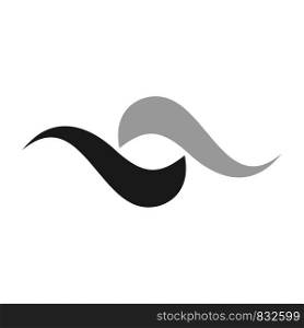 Grey Swoosh Logo Template Illustration Design. Vector EPS 10.