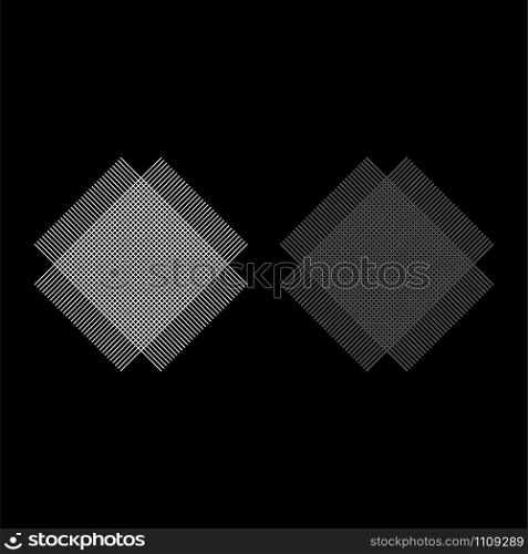 Grid from lines Symbol of fabric icon outline set white color vector illustration flat style simple image