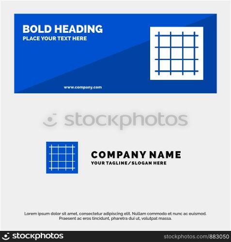 Grid, Graph, Drawing, area, software SOlid Icon Website Banner and Business Logo Template