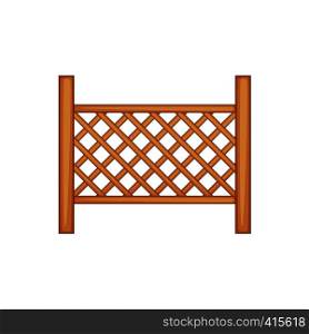 Grid of wooden fence icon. Cartoon illustration of grid of wooden fence vector icon for web. Grid of wooden fence icon, cartoon style