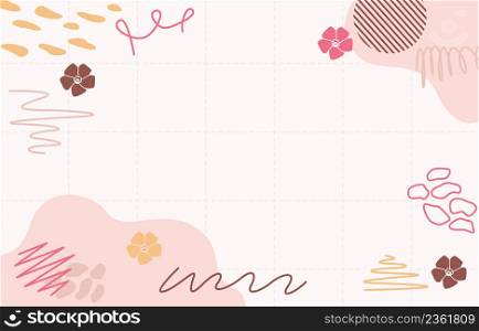 Grid Paper Pastel Doodle Abstract Background Vector Design