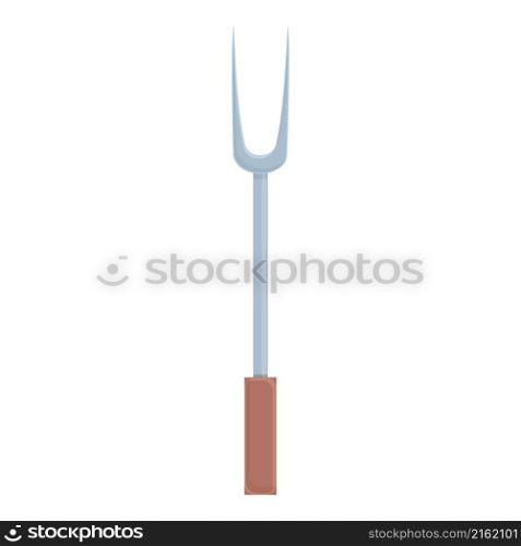 Grill fork icon cartoon vector. Cook food. Kitchen beef. Grill fork icon cartoon vector. Cook food