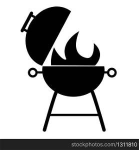 grill icon on white background. flat style. black BBQ grill icon for your web site design, logo, app, UI. barbeque symbol. outdoor grill sign.