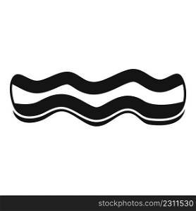 Grilled bacon icon simple vector. Crispy meat. Cooked food. Grilled bacon icon simple vector. Crispy meat
