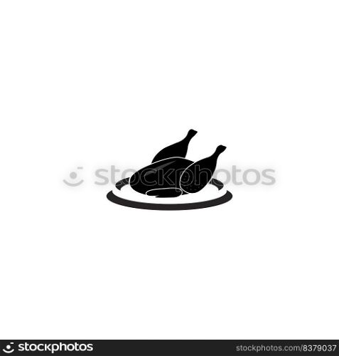 grilled chicken icon. vector illustration symbol design