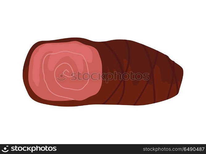Grilled Delicious Meat. Junk Food. Food banner. Grilled delicious meat. Junk unhealthy food. Consumption of high calories nourishment food. Food that leads to overweight. Part of series of promotion healthy diet and good fit. Vector
