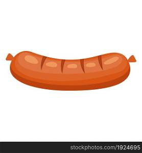 Grilled sausage Isolated fresh Delicatessen icons. vector illustration in flat design. Grilled sausage icon