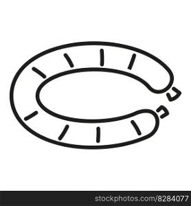 Grilled sausage meat icon outline vector. Bbq food. Fire dinnner. Grilled sausage meat icon outline vector. Bbq food