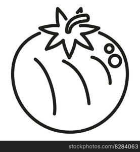 Grilled tomato icon outline vector. Bbq food. Cook picnic. Grilled tomato icon outline vector. Bbq food
