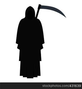 Grim reaper icon flat isolated on white background vector illustration. Grim reaper icon isolated