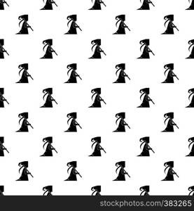 Grim reaper pattern. Simple illustration of grim reaper vector pattern for web. Grim reaper pattern, simple style