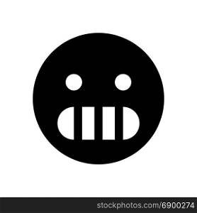 grimacing emoji, icon on isolated background