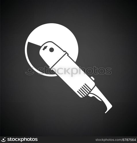 Grinder icon. Black background with white. Vector illustration.
