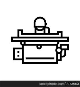 grinding machine line icon vector. grinding machine sign. isolated contour symbol black illustration. grinding machine line icon vector illustration