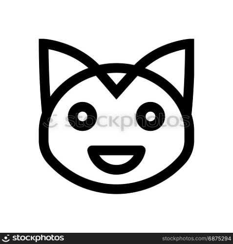 grinning cat, icon on isolated background