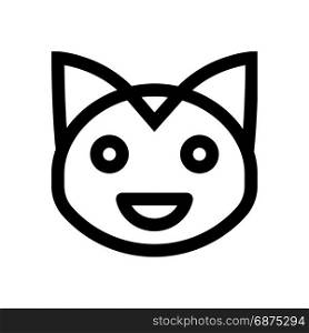 grinning cat, icon on isolated background