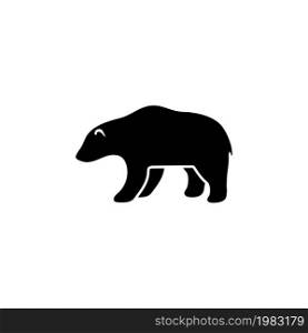 Grizzly or Polar Bear, Kodiak Silhouette. Flat Vector Icon illustration. Simple black symbol on white background. Grizzly or Polar Bear, Kodiak sign design template for web and mobile UI element. Grizzly or Polar Bear, Kodiak Silhouette. Flat Vector Icon illustration. Simple black symbol on white background. Grizzly or Polar Bear, Kodiak sign design template for web and mobile UI element.