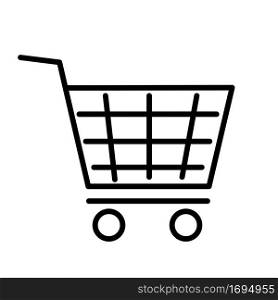 Grocery trolley icon. Site button. Shopping car. Supermarket wagon. Simple design. Vector illustration. Stock image. EPS 10.. Grocery trolley icon. Site button. Shopping car. Supermarket wagon. Simple design. Vector illustration. Stock image.