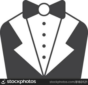 groom suit illustration in minimal style isolated on background