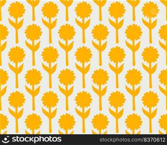 groovy background. Seamless bright repeat pattern of simple blooming flowers in 1970s psychedelic hippie style. graphic decor ornament in retro design. vector illustration.. groovy background. Seamless bright repeat pattern of simple blooming flowers in 1970s psychedelic hippie style. graphic decor ornament in retro design. vector illustration