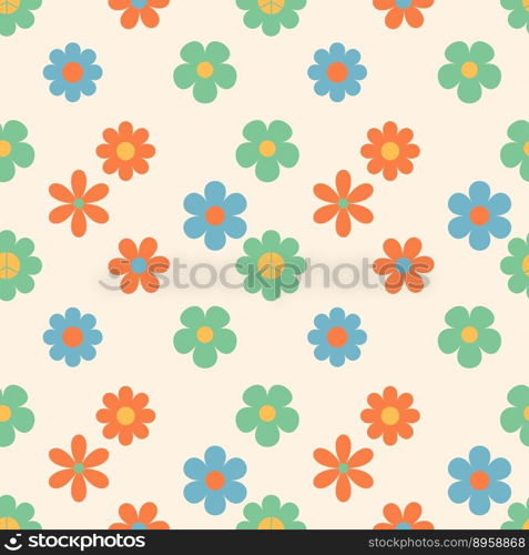 Groovy hippie Happy Easter seamless pattern. Backgrounds with flower in trendy retro 60s 70s cartoon style. Groovy hippie Happy Easter seamless pattern. Backgrounds with flower in trendy retro 60s 70s cartoon style.