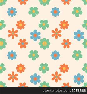 Groovy hippie Happy Easter seamless pattern. Backgrounds with flower in trendy retro 60s 70s cartoon style. Groovy hippie Happy Easter seamless pattern. Backgrounds with flower in trendy retro 60s 70s cartoon style.