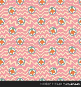 Groovy hippie Happy Easter seamless pattern. Easter backgrounds in trendy retro 60s 70s cartoon style. Groovy hippie Happy Easter seamless pattern. Easter backgrounds in trendy retro 60s 70s cartoon style.