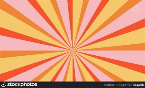 Groovy retro burst sun rays background. Vintage colorful abstract geometric pattern. Vector summer hippie carnival illustration for poster, flyer, greeting card, banner. Groovy retro burst sun rays background. Vintage colorful abstract geometric pattern. Vector summer hippie carnival illustration for poster, flyer, greeting card, banner.
