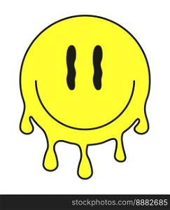Groovy smiling faces vector. Retro doodle dripping emoji. Funny LSD, surreal, techno, melting face sign. Acid, trippy, psychedelic emoji for web prints.. Groovy smiling faces vector. Retro doodle dripping emoji. Funny LSD, surreal, techno, melting face sign. Acid, trippy, psychedelic emoji
