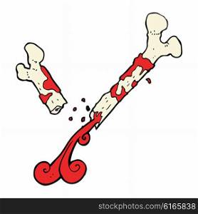 gross broken bone cartoon