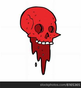 gross halloween skull cartoon