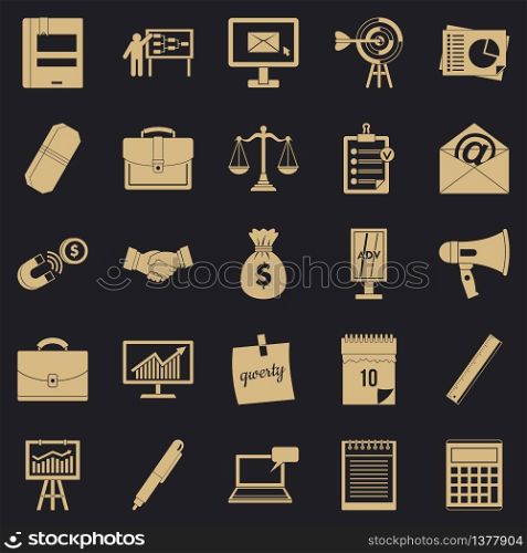 Gross product icons set. Simple set of 25 gross product vector icons for web for any design. Gross product icons set, simple style