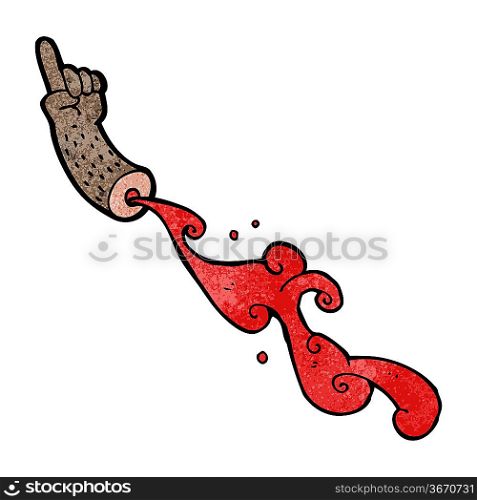 gross severed arm cartoon
