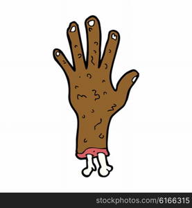 gross zombie hand cartoon