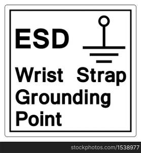 Grounding Point Symbol Sign Isolate On White Background,Vector Illustration EPS.10