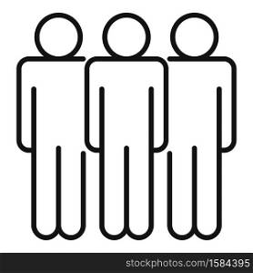 Group affection icon. Outline group affection vector icon for web design isolated on white background. Group affection icon, outline style