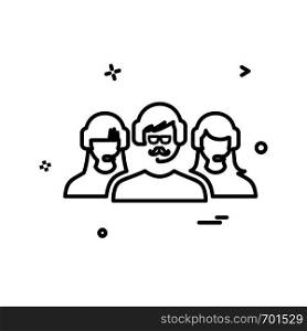 Group avatar icon design vector