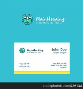 Group avatar logo Design with business card template. Elegant corporate identity. - Vector