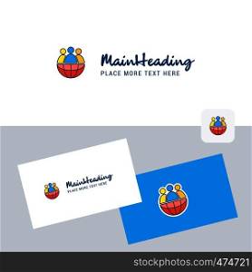 Group avatar vector logotype with business card template. Elegant corporate identity. - Vector