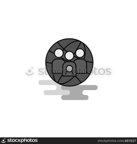 Group avatar Web Icon. Flat Line Filled Gray Icon Vector