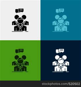 group, business, meeting, people, team Icon Over Various Background. glyph style design, designed for web and app. Eps 10 vector illustration. Vector EPS10 Abstract Template background