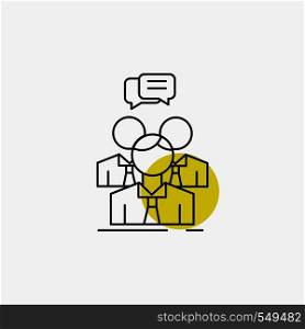 group, business, meeting, people, team Line Icon. Vector EPS10 Abstract Template background