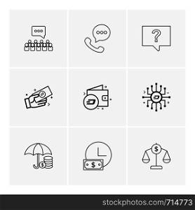 group chat, phone call , chat , message , money wallet , clock , umbrella ,icon, vector, design, flat, collection, style, creative, icons