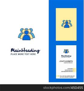Group Creative Logo and business card. vertical Design Vector