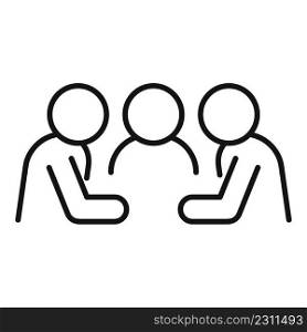 Group dialog icon outline vector. Speak think. Office chat. Group dialog icon outline vector. Speak think