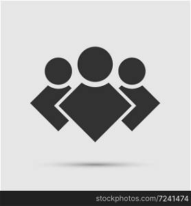 Group four people logo,Teamwork icon.vector illustrator